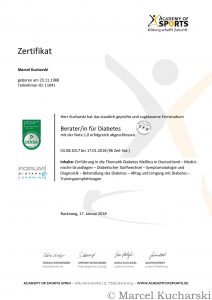 Berater für Diabetes - Marcel Kucharski Personal Trainer in Cottbus
